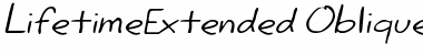 Download LifetimeExtended Oblique Font Title Preview