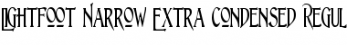 Download Lightfoot Narrow Extra-condensed Regular Font Title Preview