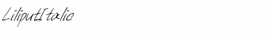 Download LiliputItalic Regular Font Title Preview