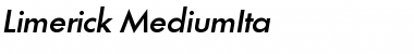 Download Limerick-MediumIta Regular Font Title Preview