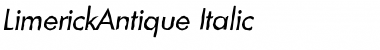 Download LimerickAntique Italic Font Title Preview