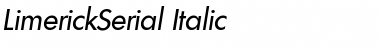 Download LimerickSerial Italic Font Title Preview