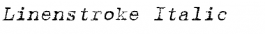Download Linenstroke Italic Font Title Preview