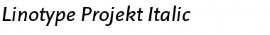 Download LinotypeProjekt Italic Font Title Preview