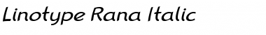 Download LTRana Regular Italic Font Title Preview