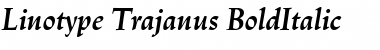 Download LinotypeTrajanus BoldItalic Font Title Preview
