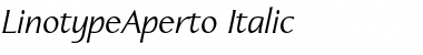 Download LTAperto Roman Italic Font Title Preview