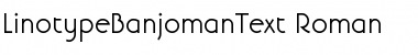 Download LTBanjoman Text Roman Regular Font Title Preview