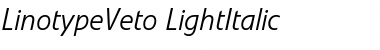 Download LTVeto Light Italic Font Title Preview Download LTVeto Light Italic Font Title Preview