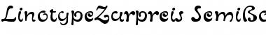 Download LinotypeZurpreis SemiBold Font Title Preview