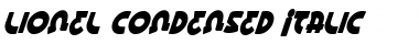 Download Lionel Condensed Italic Condensed Italic Font Title Preview