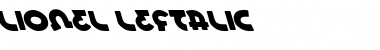Download Lionel Leftalic Italic Font Title Preview