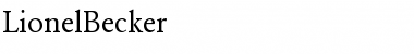 Download LionelBecker Regular Font Title Preview