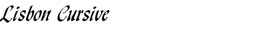Download Lisbon Cursive Regular Font Title Preview