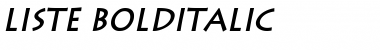 Download Liste BoldItalic Font Title Preview