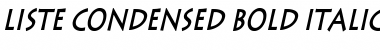 Download Liste Condensed Bold Italic Font Title Preview