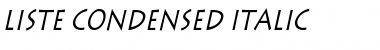 Download Liste Condensed Italic Font Title Preview