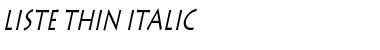 Download Liste Thin Italic Font Title Preview