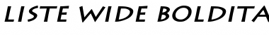 Download Liste Wide BoldItalic Font Title Preview