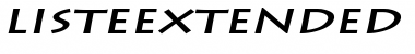 Download ListeExtended BoldItalic Font Title Preview