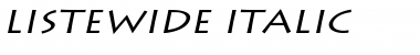 Download ListeWide Italic Font Title Preview