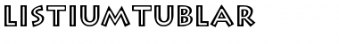 Download ListiumTublar Regular Font Title Preview