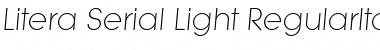 Download Litera-Serial-Light RegularItalic Font Title Preview