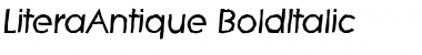 Download LiteraAntique BoldItalic Font Title Preview