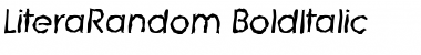Download LiteraRandom BoldItalic Font Title Preview