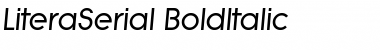 Download LiteraSerial BoldItalic Font Title Preview
