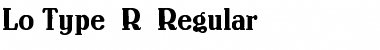Download Lo-Type BQ Regular Font Title Preview