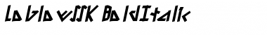 Download LoblowSSK BoldItalic Font Title Preview