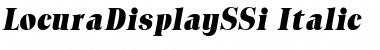 Download LocuraDisplaySSi Italic Font Title Preview