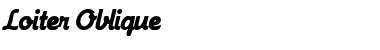Download Loiter Oblique Font Title Preview