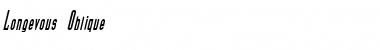 Download Longevous Oblique Font Title Preview
