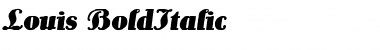 Download Louis BoldItalic Font Title Preview