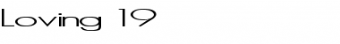 Download Loving 19 Regular Font Title Preview