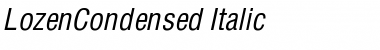 Download LozenCondensed Italic Font Title Preview
