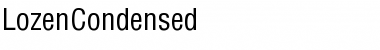 Download LozenCondensed Regular Font Title Preview