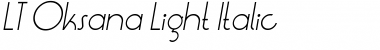 Download LT Oksana Light Italic Font Title Preview