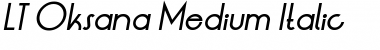 Download LT Oksana Medium Italic Font Title Preview