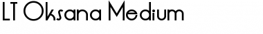 Download LT Oksana Medium Regular Font Title Preview