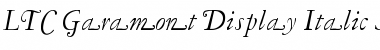 Download LTC Garamont Display Italic Sw Italic Swash Font Title Preview