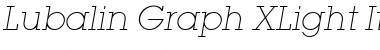 Download Lubalin Graph XLight Italic Font Title Preview