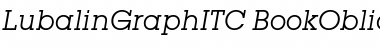 Download LubalinGraphITC Italic Font Title Preview