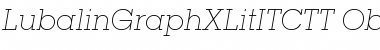 Download LubalinGraphXLitITCTT Oblique Font Title Preview