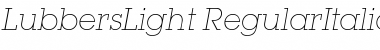 Download LubbersLight RegularItalic Font Title Preview