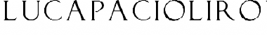 Download LucaPacioliRough Regular Font Title Preview
