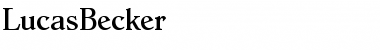 Download LucasBecker Regular Font Title Preview