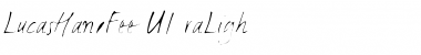 Download LucasHandFeetUltraLight Medium Font Title Preview